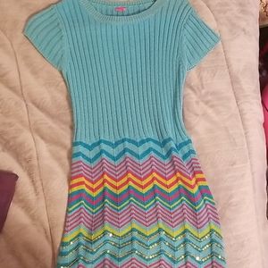 Light blue knit dress